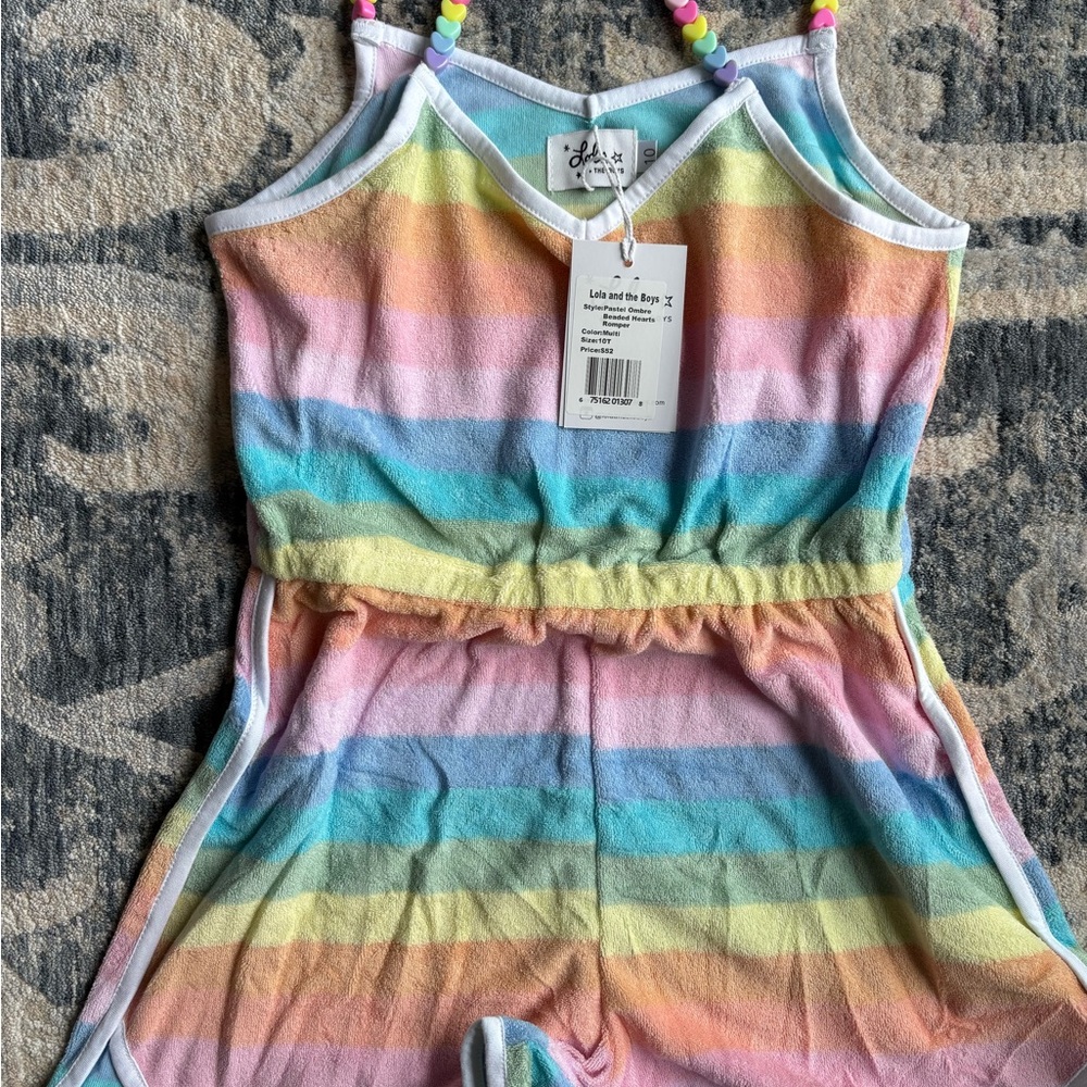 Lola + The Boys Rainbow Striped Dress